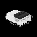 Коннектор для світлодіодних стрічок OEM SC-27-SW-10-2 10 мм, 2 pin, (провод-лента), invisible style