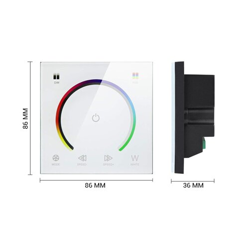 Контролер RGB OEM 12A-Touch white вбудований