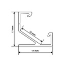 Профiль алюмінієвий BIOM кутовий ЛПУ17 17х17 неанодований (палка 2м), м
