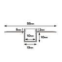 Профіль алюмінієвий BIOM LDP-131 прихований монтаж прямий 55х13 (палка 2м), м