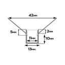 Профіль алюмінієвий BIOM LDP-132 під гіпсокартон внутрішній кут 44х25 (палка 2м), м