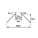 Профіль алюмінієвий BIOM LDP-133 прихований монтаж зовнішній кут 45х20 (палка 2м), м