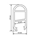 Профіль алюмінієвий BIOM LPO-30 15х30 мм, анодований, 3м