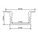 Профіль алюмінієвий BIOM врізний ЛПВ12 12х16 анодований, 1м