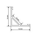 Профіль алюмінієвий BIOM кутовий ЛПУ16 16х16 анодований (палка 2м), м