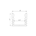 Профіль алюмінієвий BIOM ЛП12 анодований 12х16, 1м