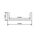 Профіль алюмінієвий BIOM ЛП7 6.5х15, анодованний (палка 2м), м