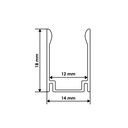 Профіль алюмінієвий BIOM ЛПН-18 для кріплення стрічки NEON RGB, (палка 2м) м