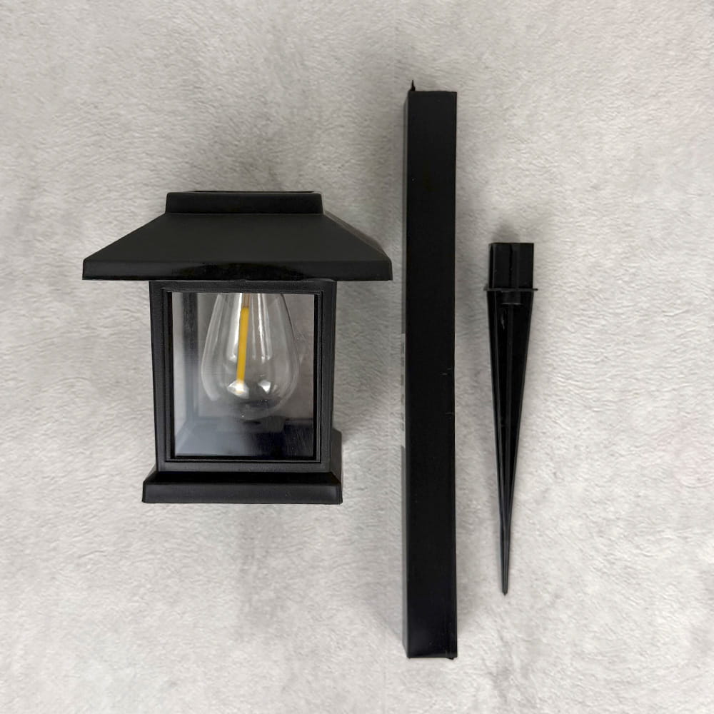 Ґрунтовий світлодіодний світильник Feron PL145 2800К на сонячній батареї чорний