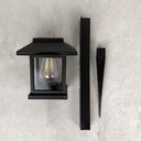 Ґрунтовий світлодіодний світильник Feron PL145 2800К на сонячній батареї чорний