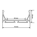 Профіль алюмінієвий BIOM ЛС-75 35 * 75мм анодований, м
