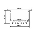 Профіль алюмінієвий BIOM ЛСВ-55 32*55мм анодований, м