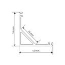 Профіль алюмінієвий BIOM угловой ЛПУ16B 16х16 чорний (палка 2м), м