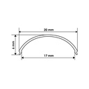 Розсіювач матовий BIOM LM-R16 для профіля ЛПУ-16 радіальний, м