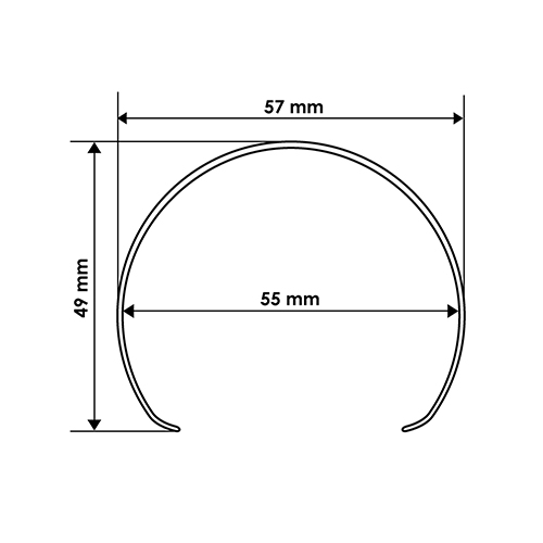 Розсіювач матовий BIOM LM-R60 радіальний до профілю ЛПР-60 , м