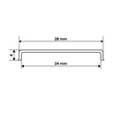 Розсіювач чорний BIOM LM-20B, до профілю LP-20AB, LPV-20AB, (палка 2м), м