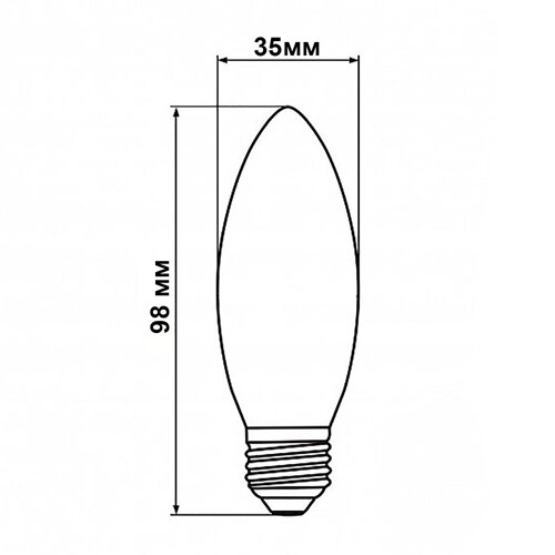 Свiтлодiодна лампа Biom FL-305 C37 4W E14 2800K