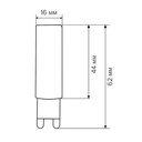 Свiтлодiодна лампа Biom G9 7 W 2835 3000K AC220