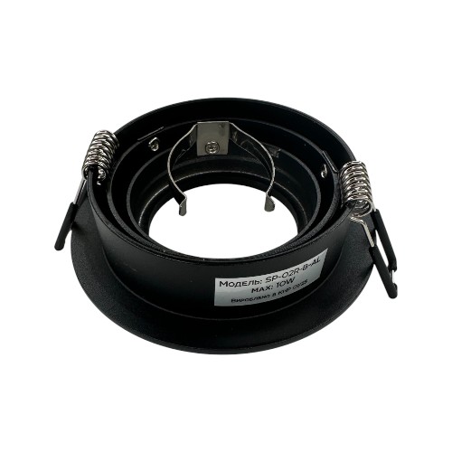 Світильник BIOM SP-02R-B-AL врізний для лампи MR16 чорний