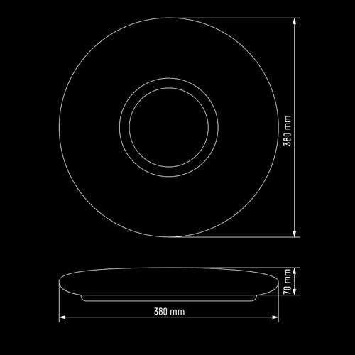 Світильник светлодіодний Biom SMART SML-R07-50/2 3000-6000K 50Вт с д/у