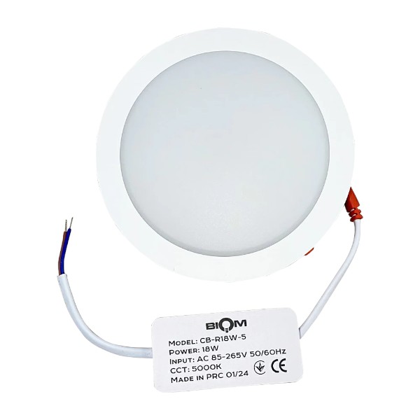 Світильник світлодіодний Biom CB-R18W-5 18Вт круглий 5000К