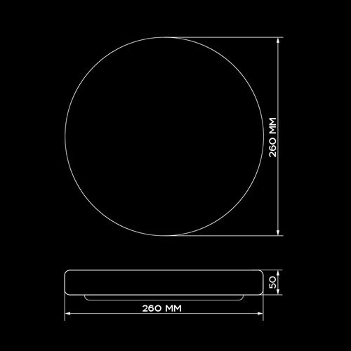 Світильник світлодіодний Biom DEL-R20-18-4-DIY 4500K 18Вт без д/у