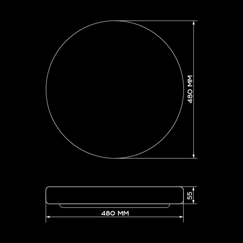 Світильник світлодіодний Biom DEL-R20-42-4-DIY 4500K 42Вт без д/у