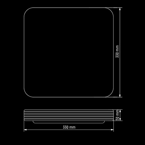 Світильник світлодіодний Biom DEL-S01-24 4500K 24Вт без д/у