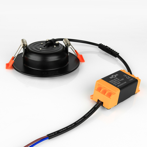 Світильник світлодіодний Biom DFR-6B 6Вт чорний круглий 5000К