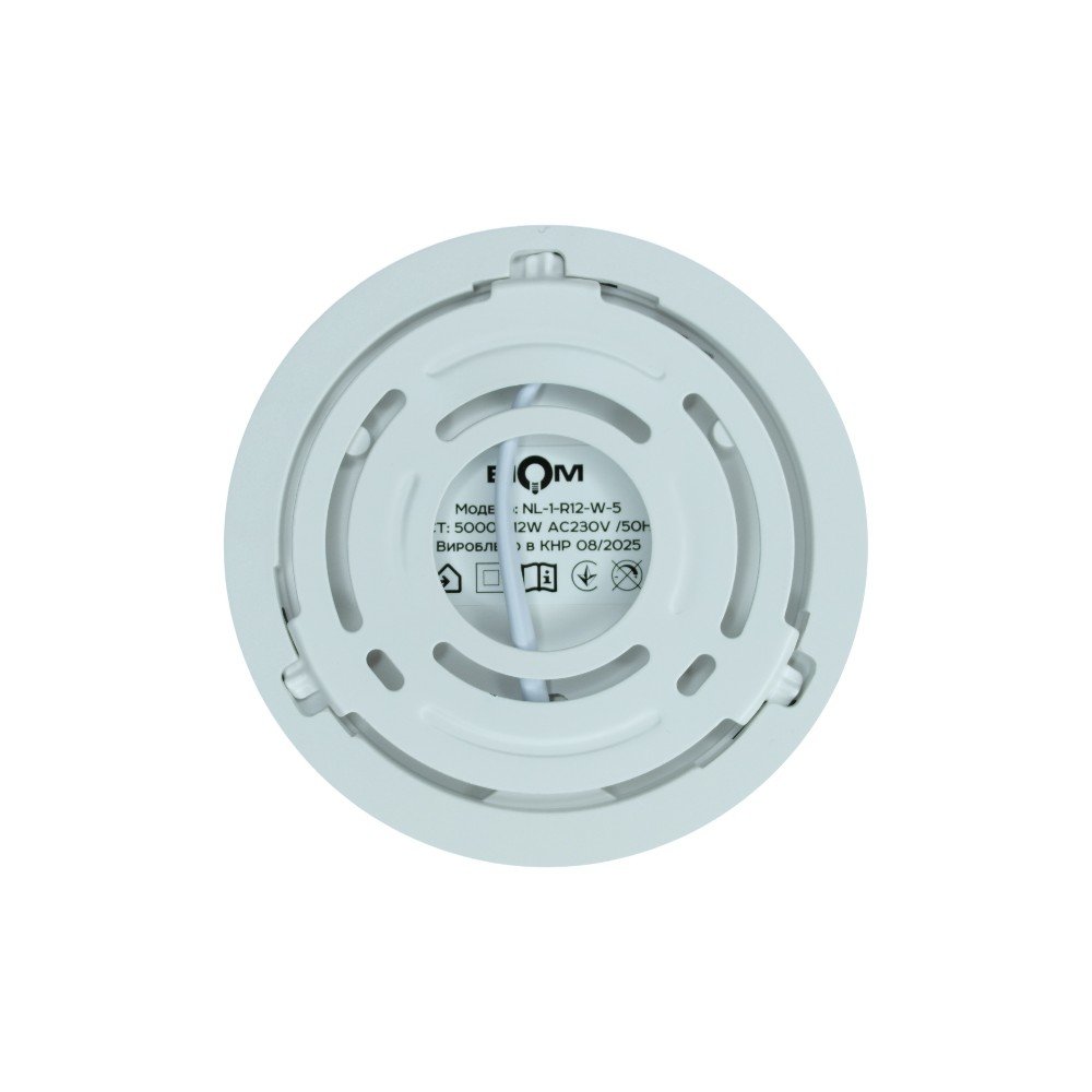 Світильник світлодіодний Biom NL-1-R12-W-5 12Вт круглий 5000К білий