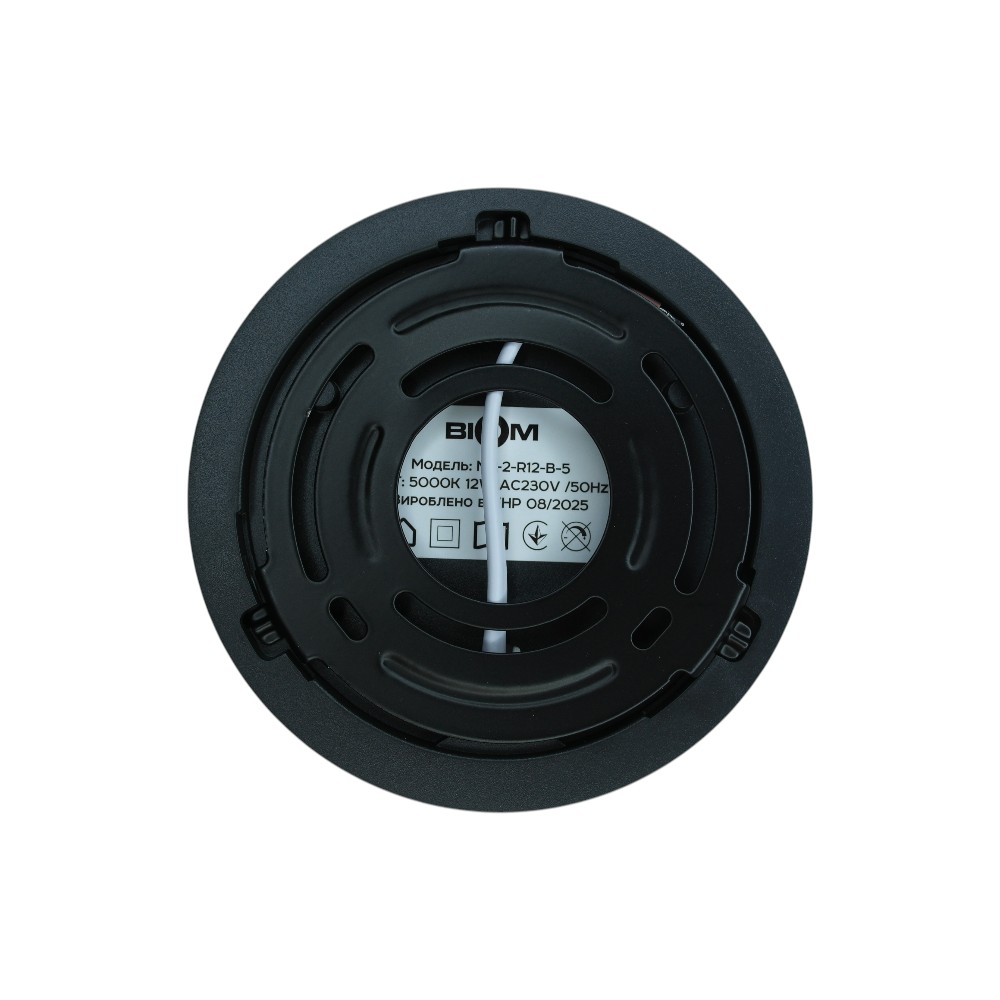 Світильник світлодіодний Biom NL-2-R12-B-5 12Вт круглий 5000К чорний