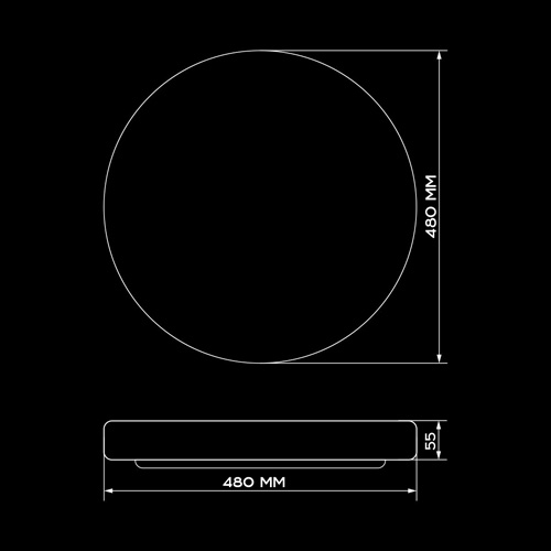 Світильник світлодіодний Biom SMART SML-R20-80/2-DIY 3000-6000K 50Вт с д/у