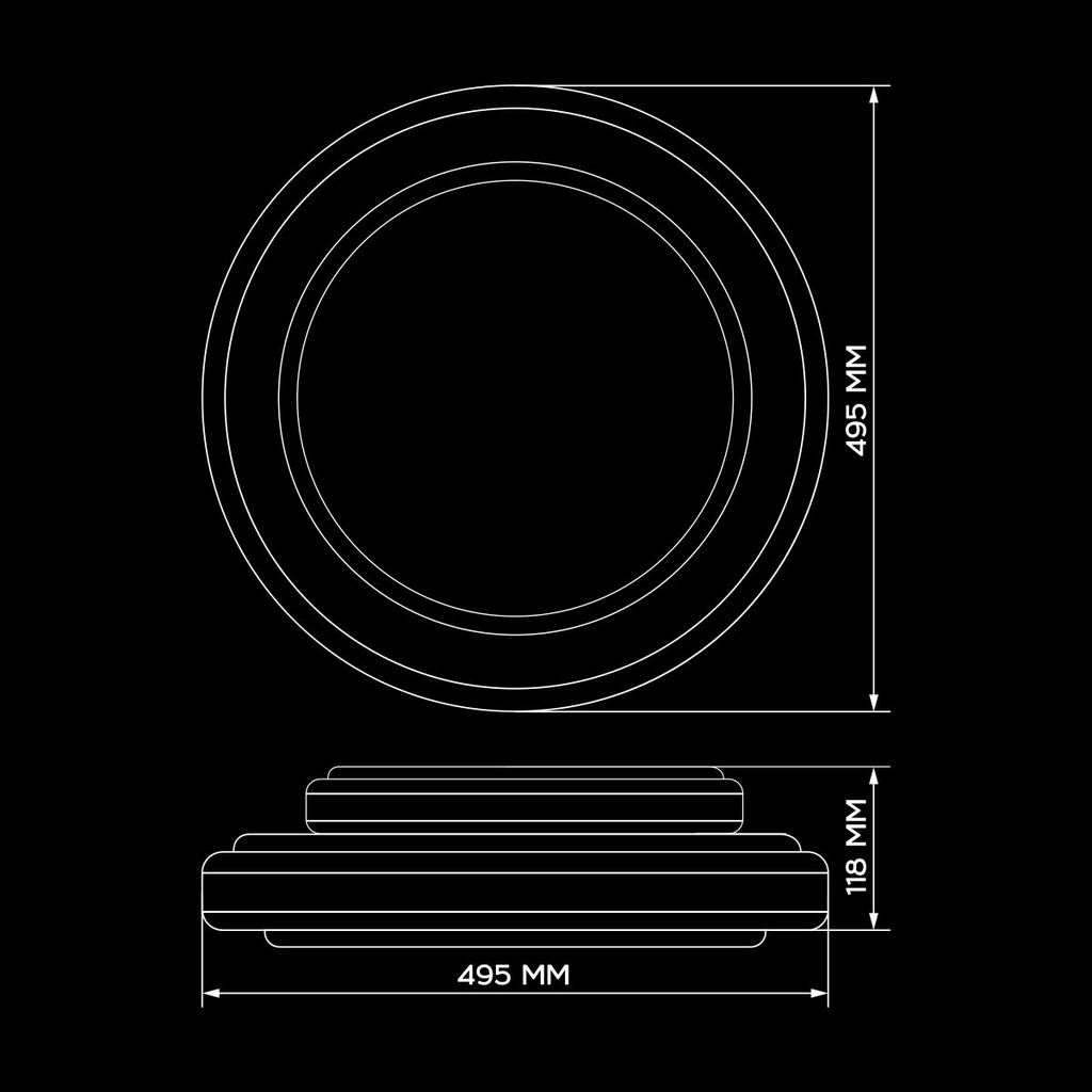 Світильник світлодіодний Biom SMART SML-R22-80/2 3000-6000K 80Вт з д/к New