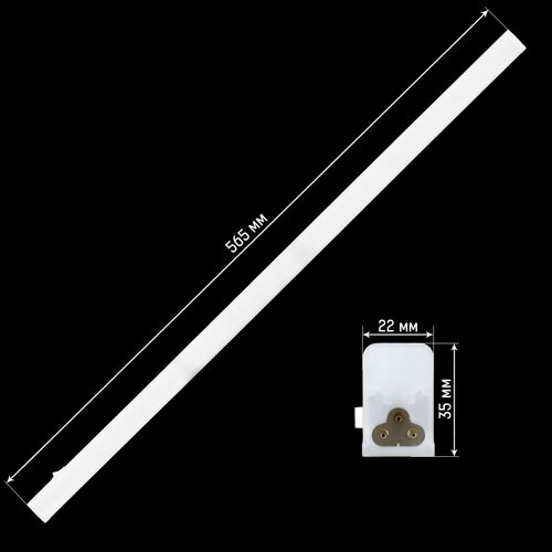 Світильник світлодіодний Biom T5-061060-S 10Вт 6000K AC220 пластик з кнопкою