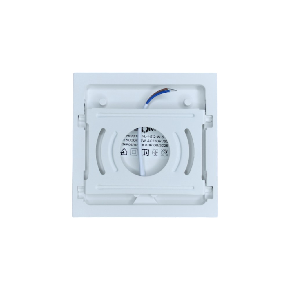 Світильник світлодіодний NL-1-S12-W-5 12Вт квадратний 5000К білий