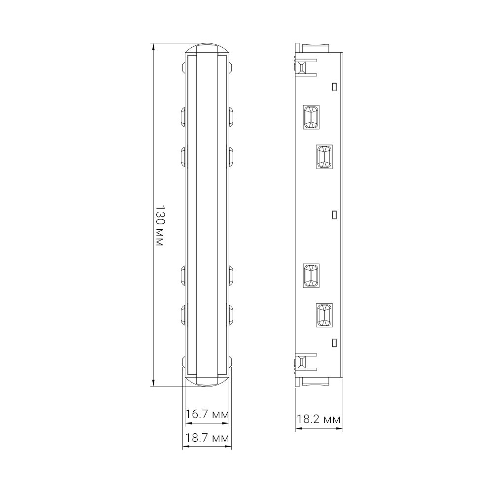 Короткий прямий конектор Ardero LD3001 чорний