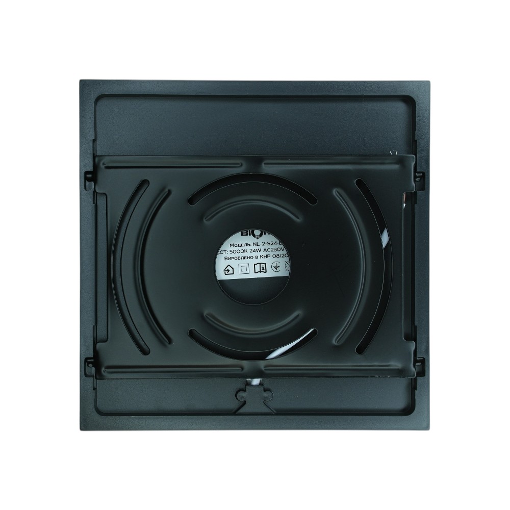 Світильник світлодіодний NL-2-S24-B-5 24Вт квадратний 5000К чорний