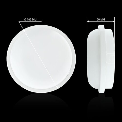 Світильник світлодіодний ЖКХ Biom SMPL-R15-6 15Вт 6000К, коло, sensor