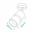 Накладний поворотний світильник Ardero ML312-1 BAMBOO під лампу чорний хром