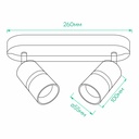 Накладний поворотний світильник Ardero ML312-2 BAMBOO під лампу білий золото