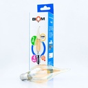 Світлодіодна лампа Biom FL-415 C35 LT 4W E14 2530K Amber свічка на вітрі