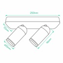 Накладний поворотний світильник Ardero ML316-2 під лампу чорний