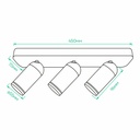 Накладний поворотний світильник Ardero ML316-3 під лампу чорний