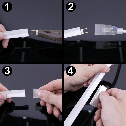 Світлодіодна стрічка NEON 12В JL 2835-120 G IP65 зелений, герметична, 1м