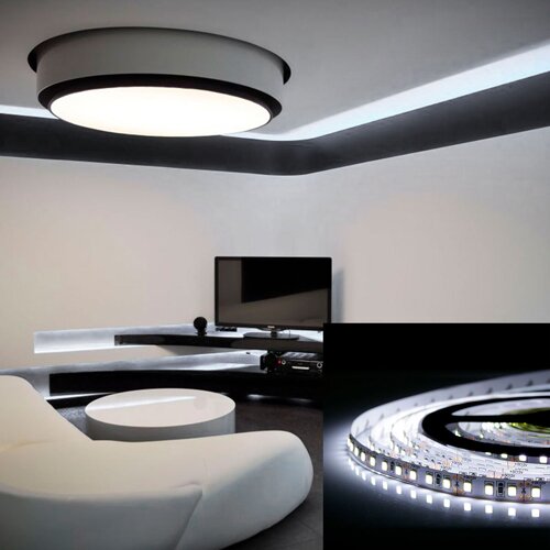 Світлодіодна стрічка OEM ST-12-2835-120-CW-20-V3 1500Lm/m біла, негерметична, 1м