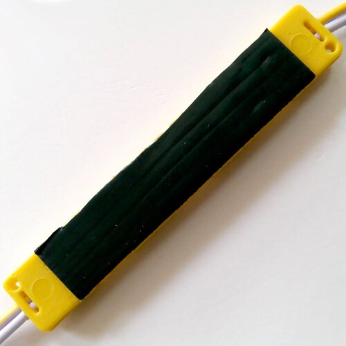 Світлодіодний модуль BRT M2 5630-3 led Y 1,5W, 12В, IP65 жовтий закртитий з лінзою