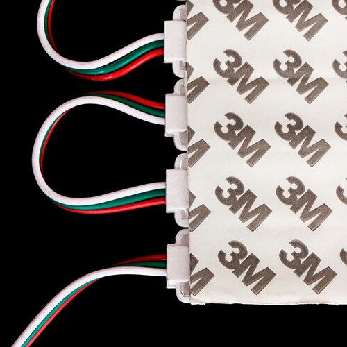 Світлодіодний модуль BRT XG61 5050-3 led RGB IC 2811 0.72W 12В з лінзою