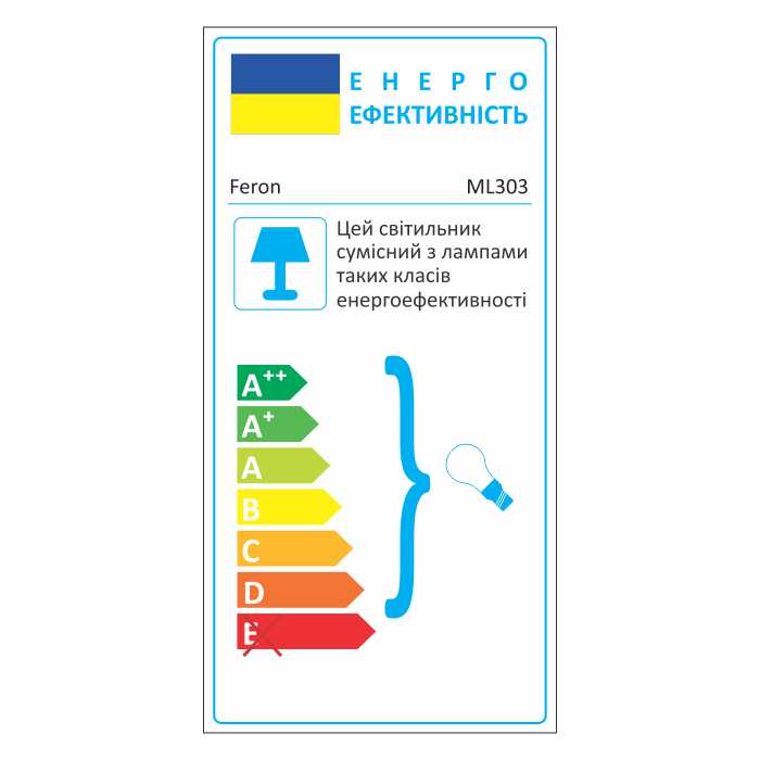 Накладний поворотний світильник Feron ML303 під лампу білий