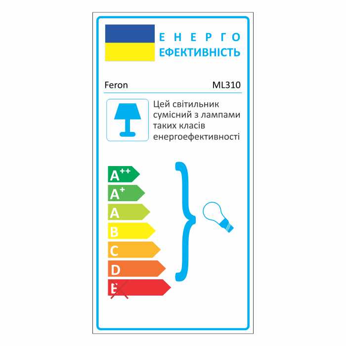 Накладний поворотний світильник Feron ML310 під лампу чорний