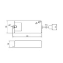 Безконтактний вимикач, врізний, 500W, GTV AE-WBEZDB-10S, однофункційний (на відкриття дверей)